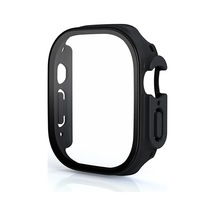 Apple Watch Ultra İle Uyumlu 49mm İle Uyumlu Pc Çerçeve Tam Koruyucu Kılıf, Apple Watch Ultra İçin 49mm Köşeleri Kapatan Koruyucu Siyah Önü Kapalı Çok Renkli