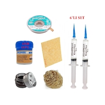 Mechanic Krem Lehim 183 C 42gr Havya Uc Temizleyici Flux Lehim Toplama Cp-3515 Lehim Emme Teli Seti1 Tk03