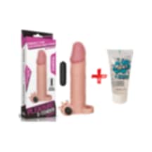 Truva Shop Lovetoy 5 Cm Dolgulu Titreşimli Realistik Penis Kılıfı + Jel