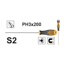 Ingco Hs68Ph3200 Mıknatıslı Yıldız Tornavida Ph3*200