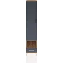 Hyperion Dolap 6 Raflı Tek Çekmeceli Tek Kapaklı 44x44x221 Ça... Çam