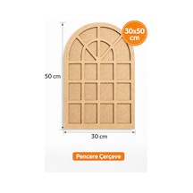 30x50cm Dekoratif Hint Penceresi Ham Mdf Boyanabilir Dekoratif Oval Ahşap Çerçeve