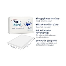 Yatak Koruyucu Örtü 60x90 Cm 30 Lu Tek Kullanımlık Sıvı Geçirmez Hasta Altı Örtüsü Yüksek Emici Ped Bebek, Yetişkin, Yaşlı Ve Evcil Hayvan Bakımına Uygun Açik Mavi