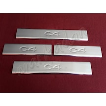 Db Chrome Citroen C4 Krom Kapı Eşiği 2010 Sonrası 4 Parça P.Çelik