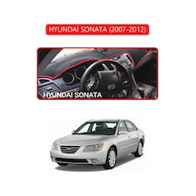 Hyundai Sonata 2007-2012torpido Koruma Halısı Kırmızı Kenar