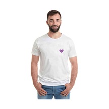 Mor Leylak Çiçeği Illüstrasyon Leylak Mor Baskılı Beyaz Erkek Ts