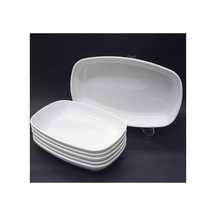 Tr 2 Adet Jumbo Boy 33x20 Melamin Kayık Tabak Büyükboy Salata Tabağı Günlük Kullanım İçin Oval Tabak, Abn28032 Diğer