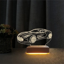 Astonmartin Spor Araba Tasarımlı 3d Gece Lambası