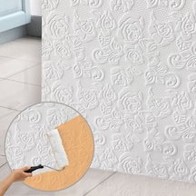 3d Duvar Paneli Boyanabilir Dekota 60x120 Cm / Güllü Desenli 7'li Paket-5 M²