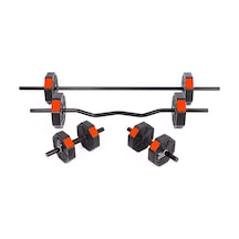 Tan Spor 30 KG Dambıl Ağırlık Full (Düz bar + Z bar ) Halter Set