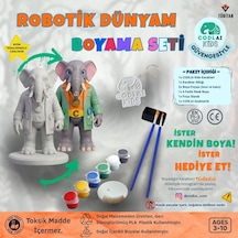 Codlaı Kids Robotik Dünyam 3d Boyama Seti - Çocuklar İçin Eğitici Yaratıcı Oyuncak Boyama Kiti - Doktor Fil