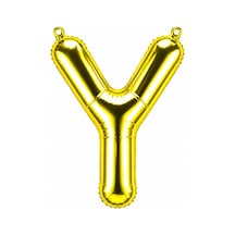 Y Harfi Folyo Balon Altın Rengi 36 Cm