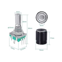 Ec11 Rotary Encoder Butonlu 20 Adım Pot Başlıklı Pwm 360 Derece Döner Butonlu Dijital