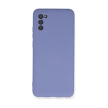 Samsung Uyumlu Galaxy A03s Kılıf Nano İçi Kadife Silikon - Lila 0.2M-Çok Renkli