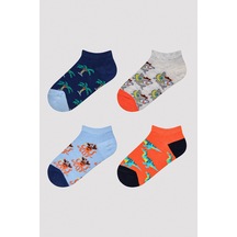 Penti Erkek Çocuk Summer Vibes Lacivert 4lü Patik Çorap