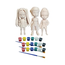 Kpop Figürü 3'lü Set 3d Baskı Boyama Seti