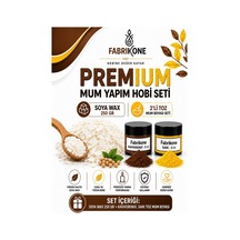 Premium Mum Yapım Hobi Seti - Soya Wax 250 Gr - 2'li Toz Mum Boyası Seti - Kahverengi, Sarı Bkfabsw2502khsr Karışık