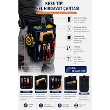 Bel Tipi Alet Çantası Hırdavat Çantası Çivi Vida Dübel Kesesi Çok Fonksiyonlu Organizer 13cmx22cmx7cm