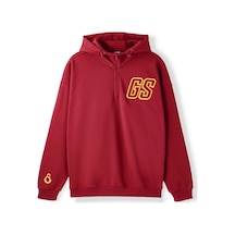 Gsstore Galatasaray Erkek Yarım Zip Hoodie E252107 Bordo