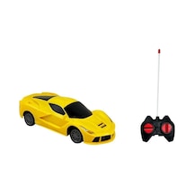 1:24 Ölçek Full Fonksiyon Uzaktan Kumandalı Gerçekçi Spor Yarış Arabası 20 Cm Sarı