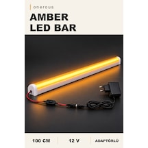 Onerous 100 Cm 12v Amber Led Bar, Anahtarlı, Adaptörlü Turuncu