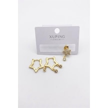3'lü Xuping Küpe - Altın 6440116
