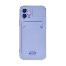 Aklow Akyoleticaret İphone 12 Kılıf Kelvin Kartvizitli Silikon - Lila Çok Renkli