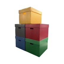 Saklama Kutusu 5 Adet Dekoratif Depolama Kutusu Oyuncak Kutusu Arşiv Depolama Organizer 5 Renk Kutu 41x35x30h Çok Renkli