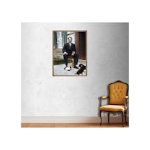Poster Atatürk Tablosu Yüksek Kalite Tek Parça Ahşap Ceviz Eskitme Çerçeveli Çok Renkli - 815202529 Çok Renkli