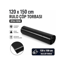 120x150 Cm Siyah Rulo Çöp Torbası Konteyner Tipi Ağır Hizmet Çöp Poşeti 1 Rulo