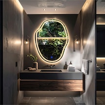 Zelvora Günışığı Lazer Kumlamalı Lavabo & Banyo Aynası Dokunmatik Sensörlü 100 X 75 Cm