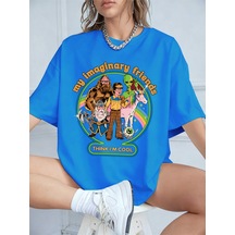 Noıssey Urban Pop Graphic Kadın Tişört Koleksiyonukod 5599 Bebe Mavi