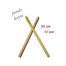 Ritim Çubuğu 12 Çift 24 Adet Pürüzsüz 25 Cm 12 Mm