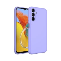 Noktaks - Galaxy Uyumlu M14 Uyumlu - Kılıf İçi Kadife Koruyucu Mara Lansman Kapak - Lila - T26980 Lila