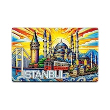 İstanbul Temalı Silikon Buzdolapı Süsü Magnet Alk5377 Beyaz