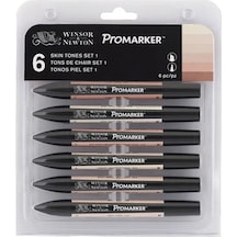 Winsor & Newton Promarker Kalem 6 Renk Skintones Set Ten Tonları