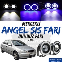 Opel Astra G 1998-2004 Uyumlu Üniversal Mercekli Angel Sis Farı Metal Su Geçirmez 76 Mm Mavi H Gündüz Farı Angel Sis Farı 58245587