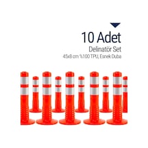 10'lu Delinatör Set 45 x 8 CM Tpu. Esnek Duba