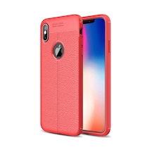 Apple iPhone Uyumlu  Xs Max Uyumlu Kılıf Auto Focus Kapak - Kırmızı