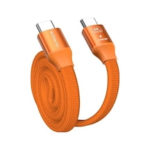Manyetik Turuncu 240w 20gbps Type-c To Type-c Hızlı Şarj, Görüntü Ve Veri Aktarım Kablosu, İphone, İpad, Macbook, Galaxy Uyumlu