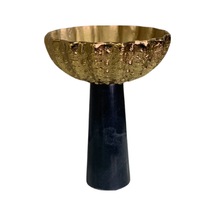 Gold Sıyah Dekor Kase 20x26 Cm