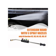 Lemestar 15 Açılı Basınçlı Yıkama Uzatma Çubuğu - 5 Nozul Ucu Ve Tutucu İle - Zor Erişilebilir Yerler İçin Çok Renkli