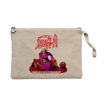 Death Scream Bloody Gore Krem Clutch Cüzdan / El Çantası Krem
