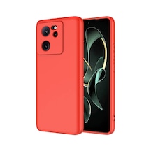Xiaomi Mi 13t Kılıf Yumuşak Silikon Kamera Korumalı Lansman Pazarplus Kırmızı
