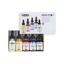 Schmincke : Aqua Drop Sıvı Sulu Boya Seti 5 Renk X 30 Ml + Opaque White