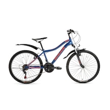 Bisan Rocky Dağ Bisikleti 42 Cm V 26jant 21vites Lacivert Kırmızı Kırmızı - Lacivert