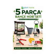 Bahçe Hobi Seti 5 Parça 10 Litre Bitki Toprağı 2x5 Litre , Bahçe El Aletleri Seti, 1 Litre Sulama Kabı, Budama Makası Ve İş Eldiveni