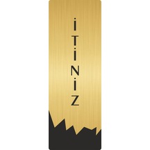 Metal Departman Kapı İsimliği, Yönlendirme Levhası İtiniz Dikey 7x20 Cm Altın Renk