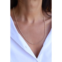 Yenigün Kuyumculuk 14 Ayar Altın Unisex Işıltılı Topcuk Zincir Kly14838