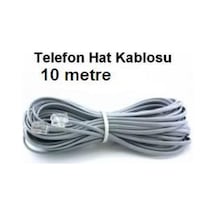 10 Metre On 10 Mt Hazir Soketli Telefon Adsl Modem Hat Kablosu